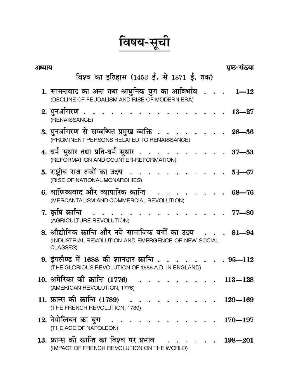 History of World (विश्व का इतिहास 1453 ई-1871 ई)