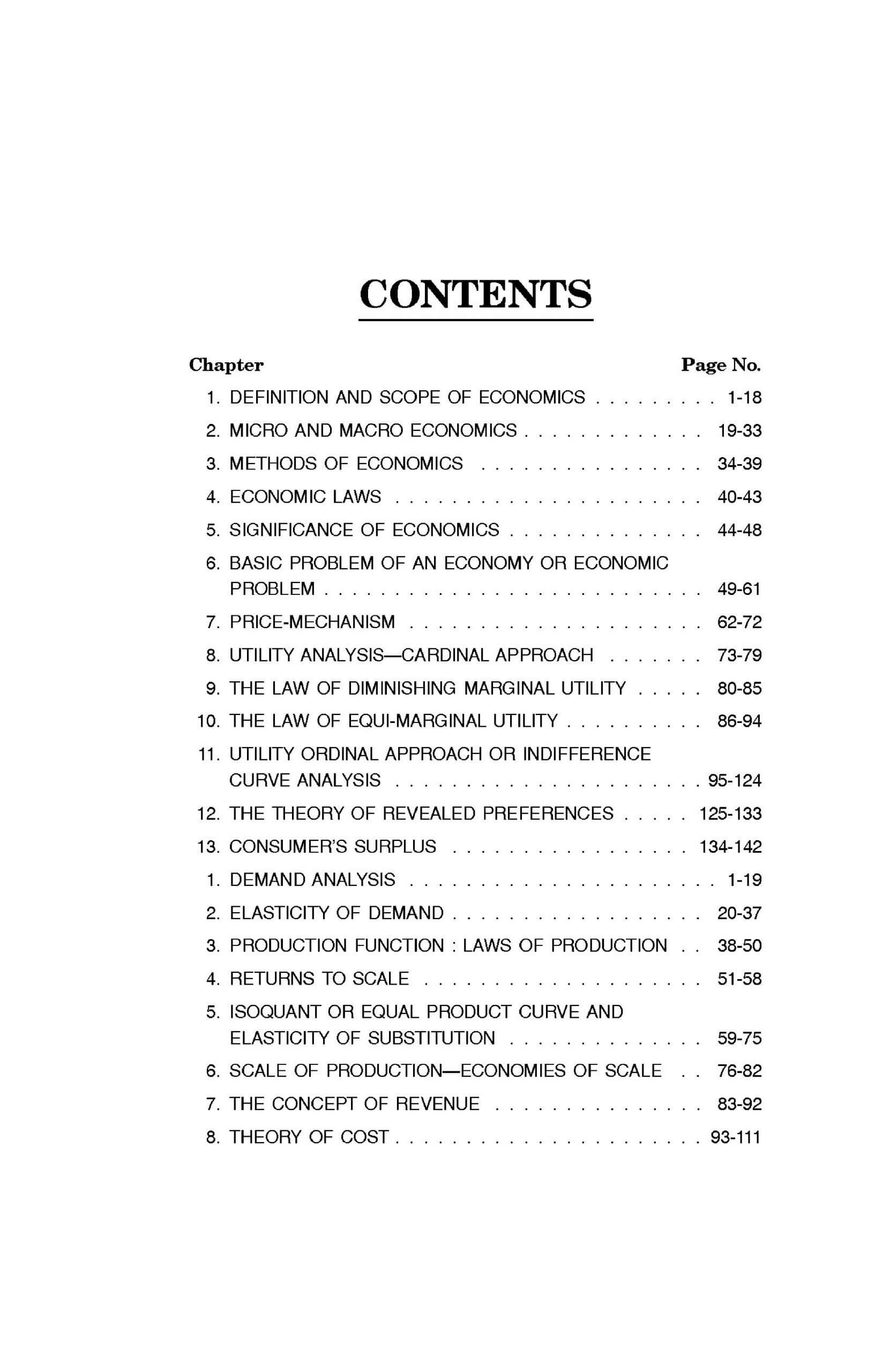 Micro Economic Theory For B.Com, BBA, M.Com, MBA & IAS