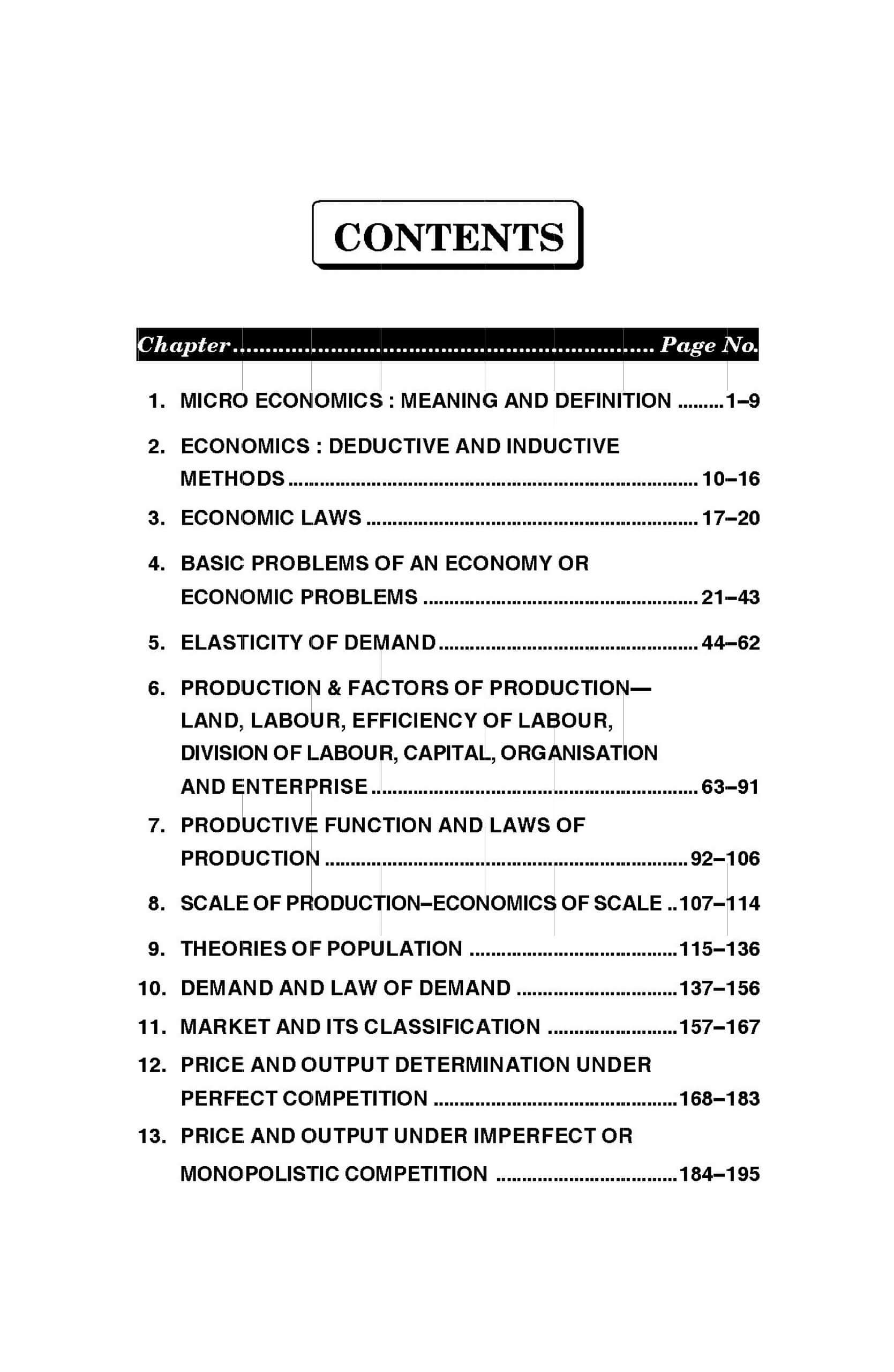 Micro Economics for B. Com, BBA, M.Com & MBA