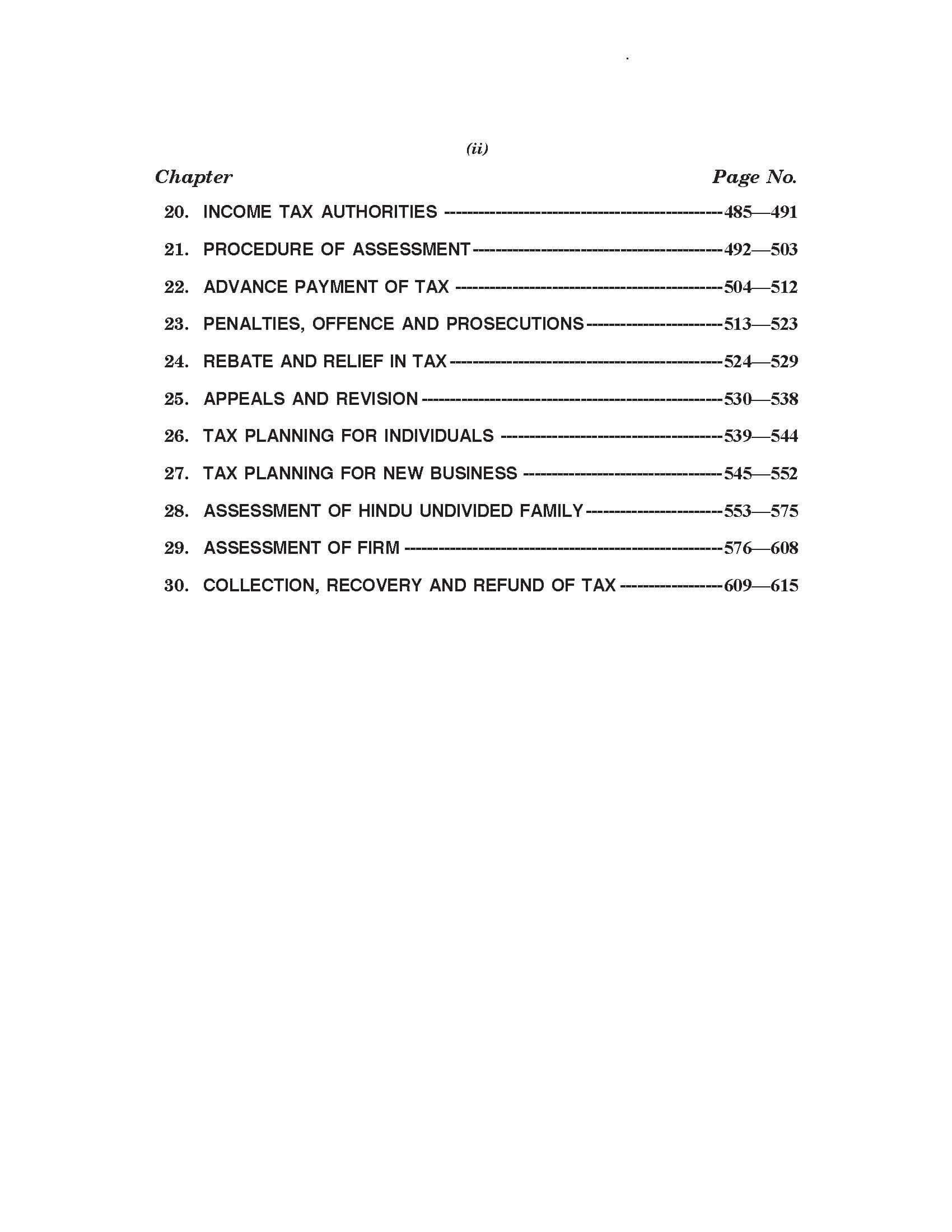 Income Tax Law and Accounts for B.Com, BBA, B.A., M.Com, M.A. & MBA