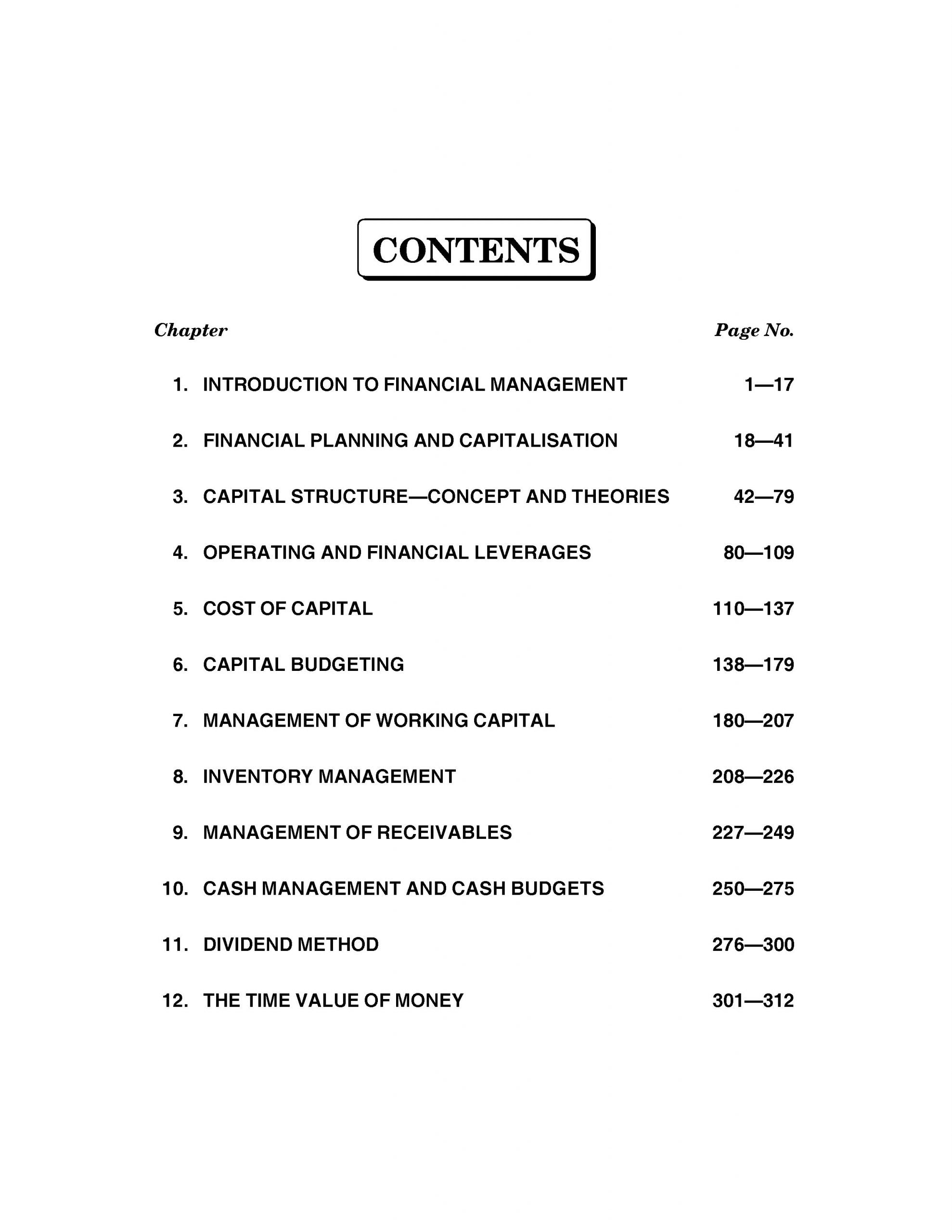 Financial Management For B.Com, B.B.A., M.Com & M.B.A.