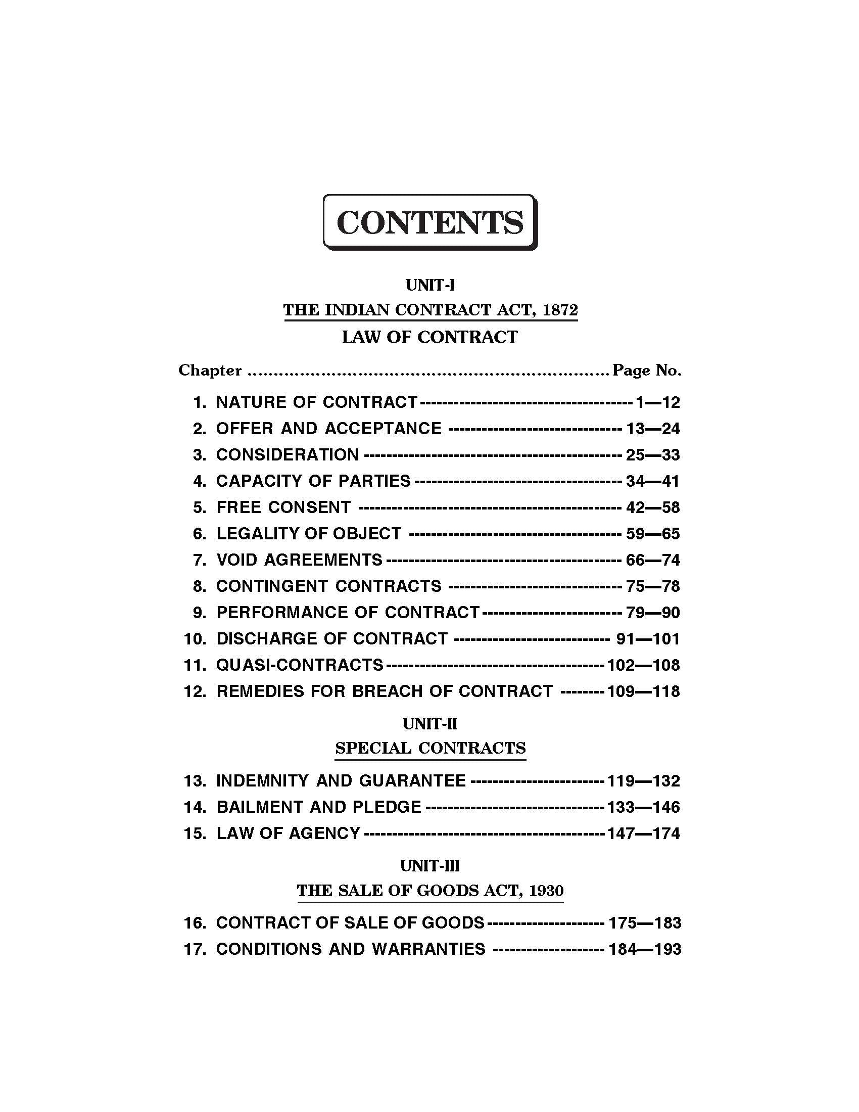 Business Law For B.Com. Sem.-1 (Chattisgarh University)