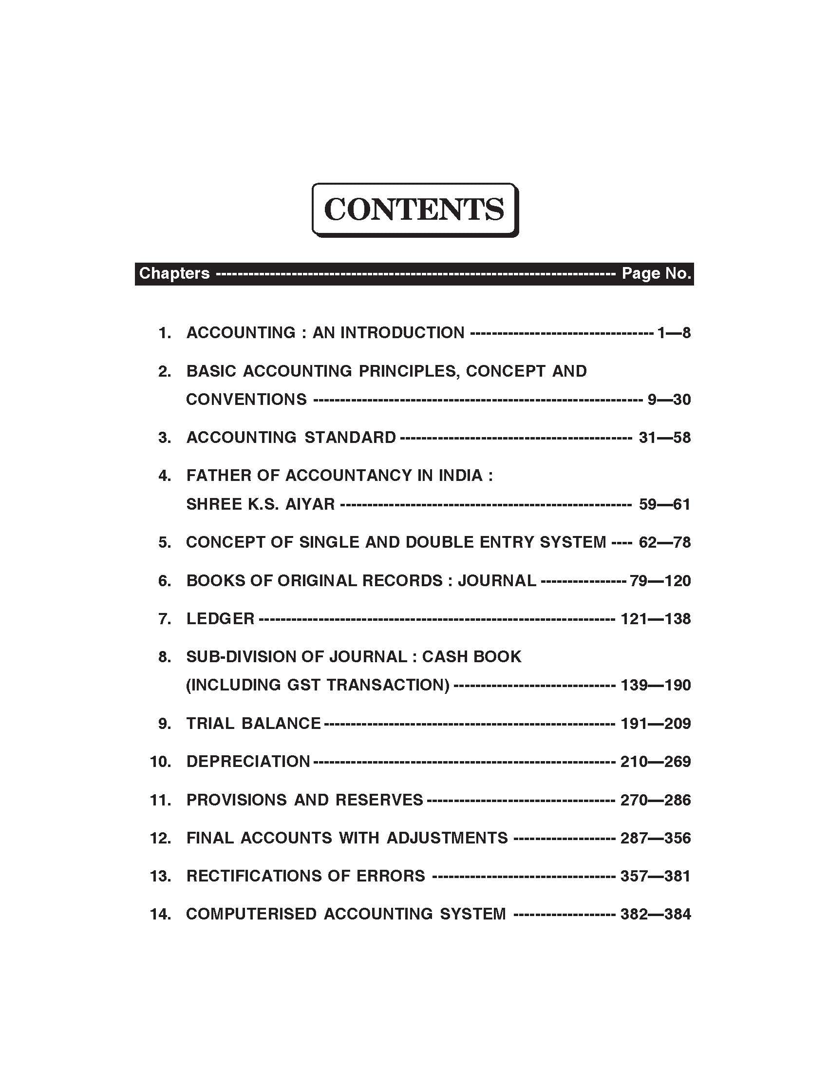 Fundamental of Accounting For B.Com. Sem.-1 (Chattisgarh University)